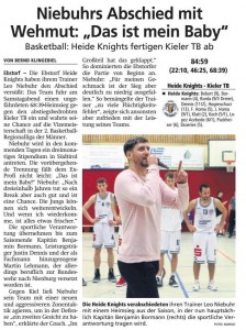 Spielbericht Heide Knights vom 21.01.2019